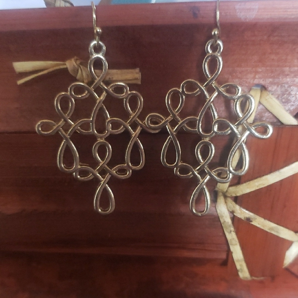 Intricate Gold Chandelier Earrings